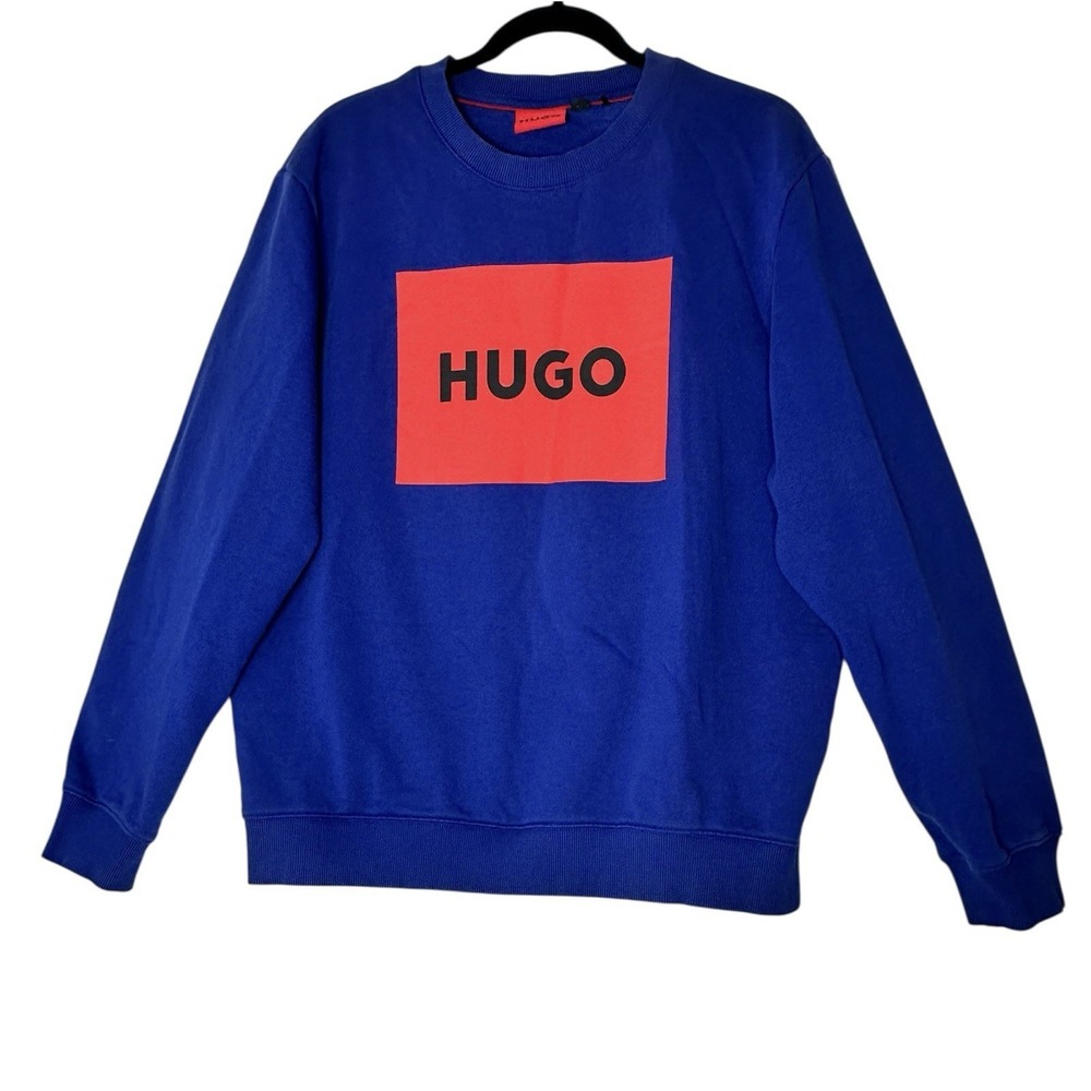 HUGO BOSS Sweatshirt Men's XL Blue Classic‎ Outdoor Logo
